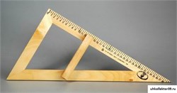 Угольник классный 90*60*30 деревянный 1446751