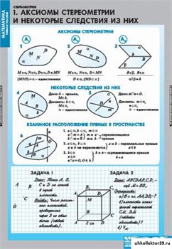 Комплект  таблиц  "Стереометрия" 4-8475-009