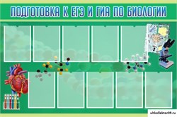 Стенд Подготовка к ЕГЭ и ОГЭ по биологии ШК-0715