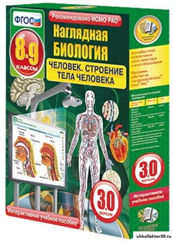 Интерактивное учебное пособие "Наглядная биология. 8 - 9 классы. Человек. Строение тела человека" 4640008172147
