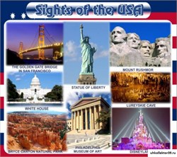 Стенд Достопримечательности США ШК-0517