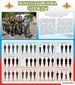 Стенд Военная форма одежды ШК-1605