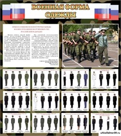 Стенд Военная форма одежды ШК-1604
