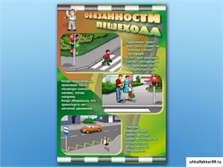 Стенды "Обязанности пешехода" С2020