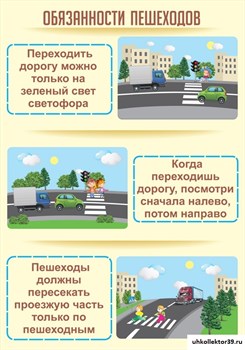 стенд Обязанности пешехода ШК-3502
