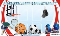 стенд Расписание тренировочных занятий ШК-2904