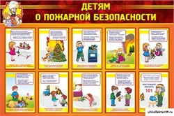 Стенд Детям о пожарной безопасности ШК-0225