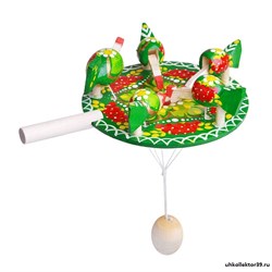 "Курочки на кормушке"  (Богородская игрушка) 000075У, 4816170, 481617