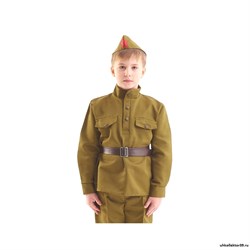 Костюм военного "Солдат", гимнастёрка, ремень, пилотка 2086316, 2086315