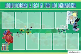 Стенд Подготовка к ЕГЭ и ОГЭ по биологии ШК-0715