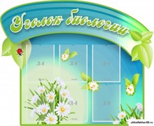 "Уголок биологии", резной стенд ШК-0750