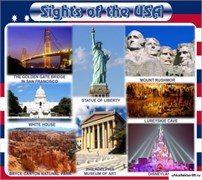 Стенд Достопримечательности США ШК-0517