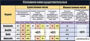 Стенд Склонение имен существительных ШК-1509