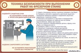Стенд ТБ при выполнении работ на фрезерном станке ШК-2010