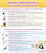 Стенд Техника безопасности на уроке технологии ШК-1902
