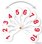 Касса (веер) цифры от 1 до 20 прямой и обратный счет ВК15