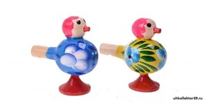 Свистулька "Птичка" крашенная 000135У, 3371641