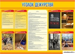 Стенд УГОЛОК ДЕЖУРСТВА ШК-0246