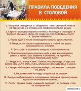 Стенд Правила поведения в столовой ШК-3003