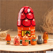 Пальчиковый театр «3 поросёнка», теремок и 6 кукол 3440260