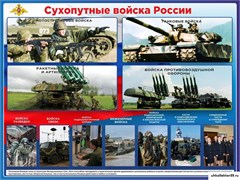 Стенд "Сухопутные войска России" ШК-16100