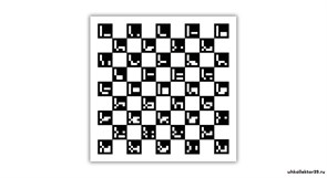 Поле aruco-меток (aruco-маркеров) 2×2 м, 25 меток FIELD-CODE-2X2